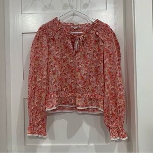 vintage american eagle long sleeve floral top